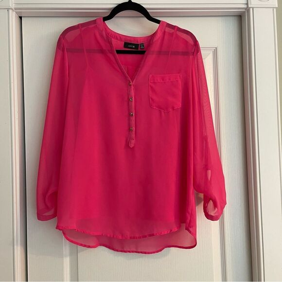 Apt. 9 Women's Vibrant Pink Blouse - Picture 1 of 7